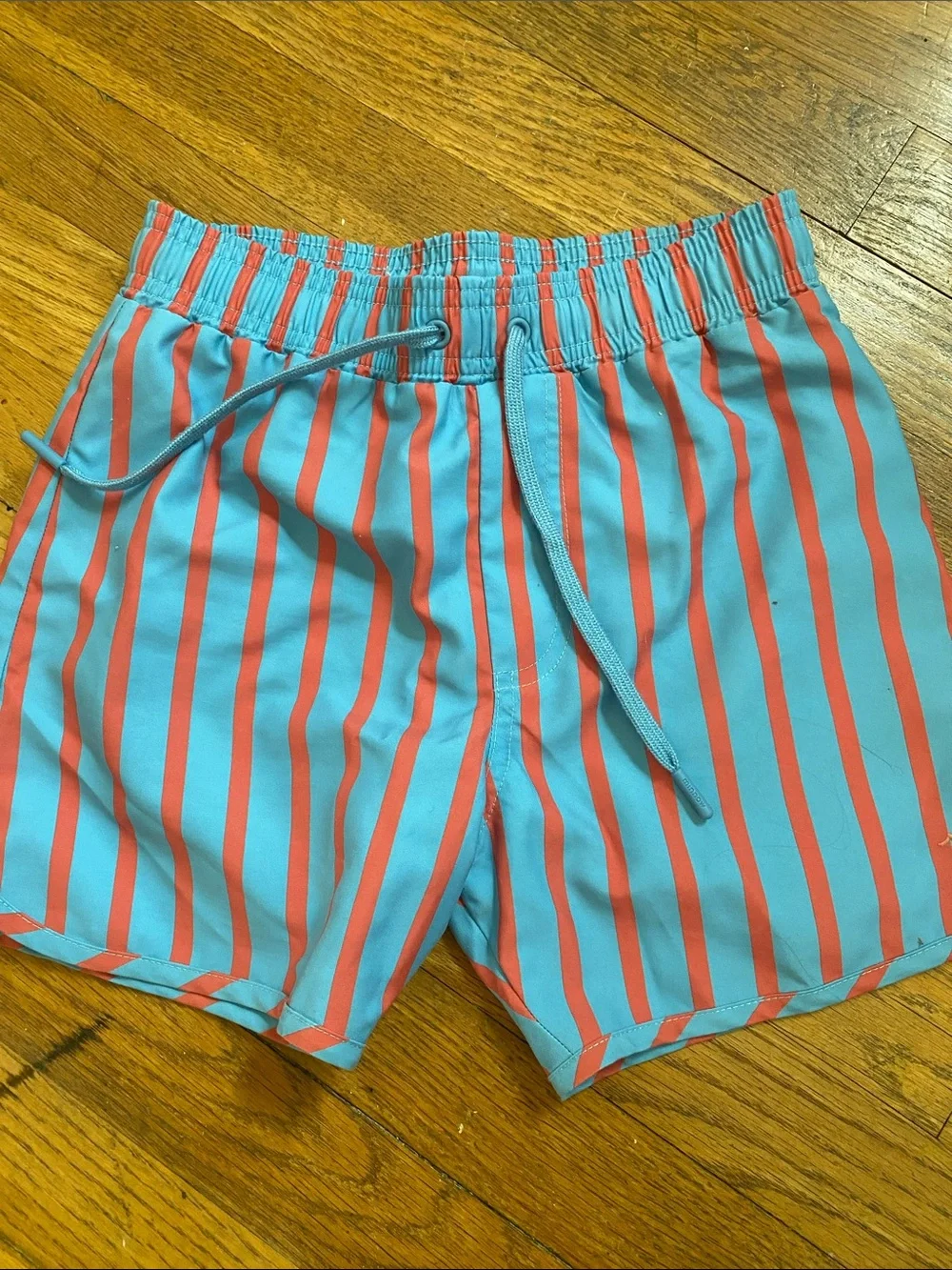 Minnow swim boys red blue trunks 9/10